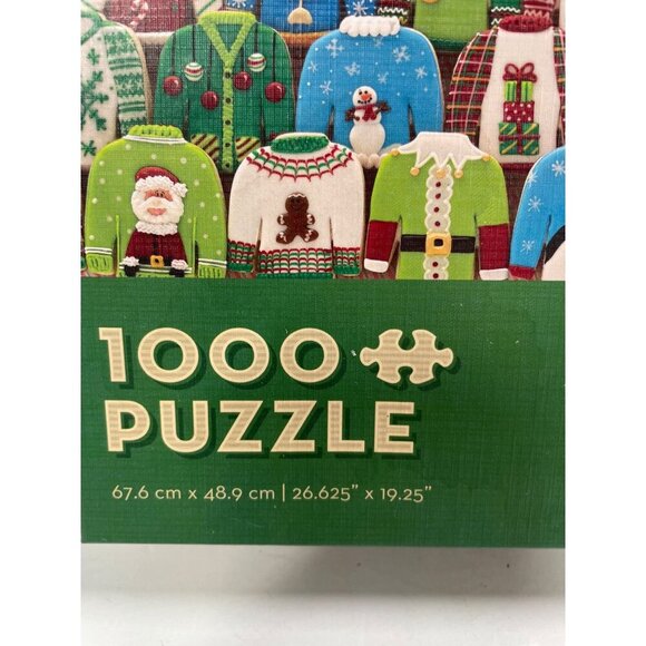 Cobble Hill 1000 Piece Jigsaw Puzzle Ugly Christmas Sweaters - Picture 2 of 3